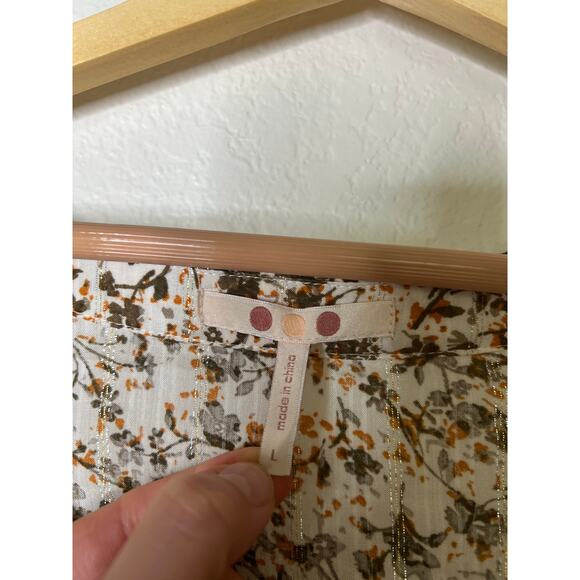 NWT Three Dot Floral Flowy Blouse with Cami Size Large - Picture 3 of 8